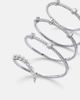 Yeprem Yeprem Y-Couture 18kt white gold cuff bracelet with diamonds - 4