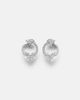 Yeprem Yeprem Y-Not 18kt white gold hoop earrings with diamonds - 1
