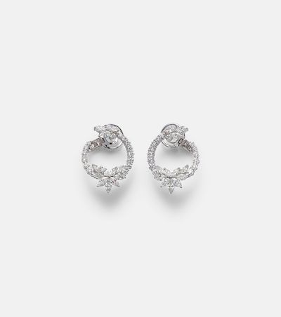 Yeprem Yeprem Y-Not 18kt white gold hoop earrings with diamonds