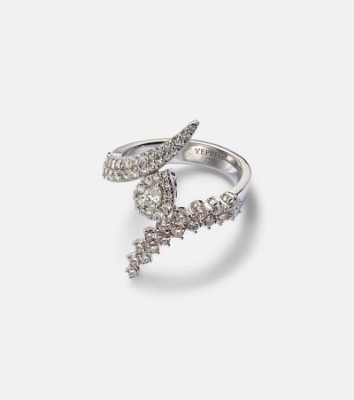 Yeprem Yeprem Y-Not 18kt white gold ring with diamonds