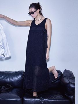 YGBM Glitter Sleeveless Maxi One-Piece Dress (Y21YOL011)
