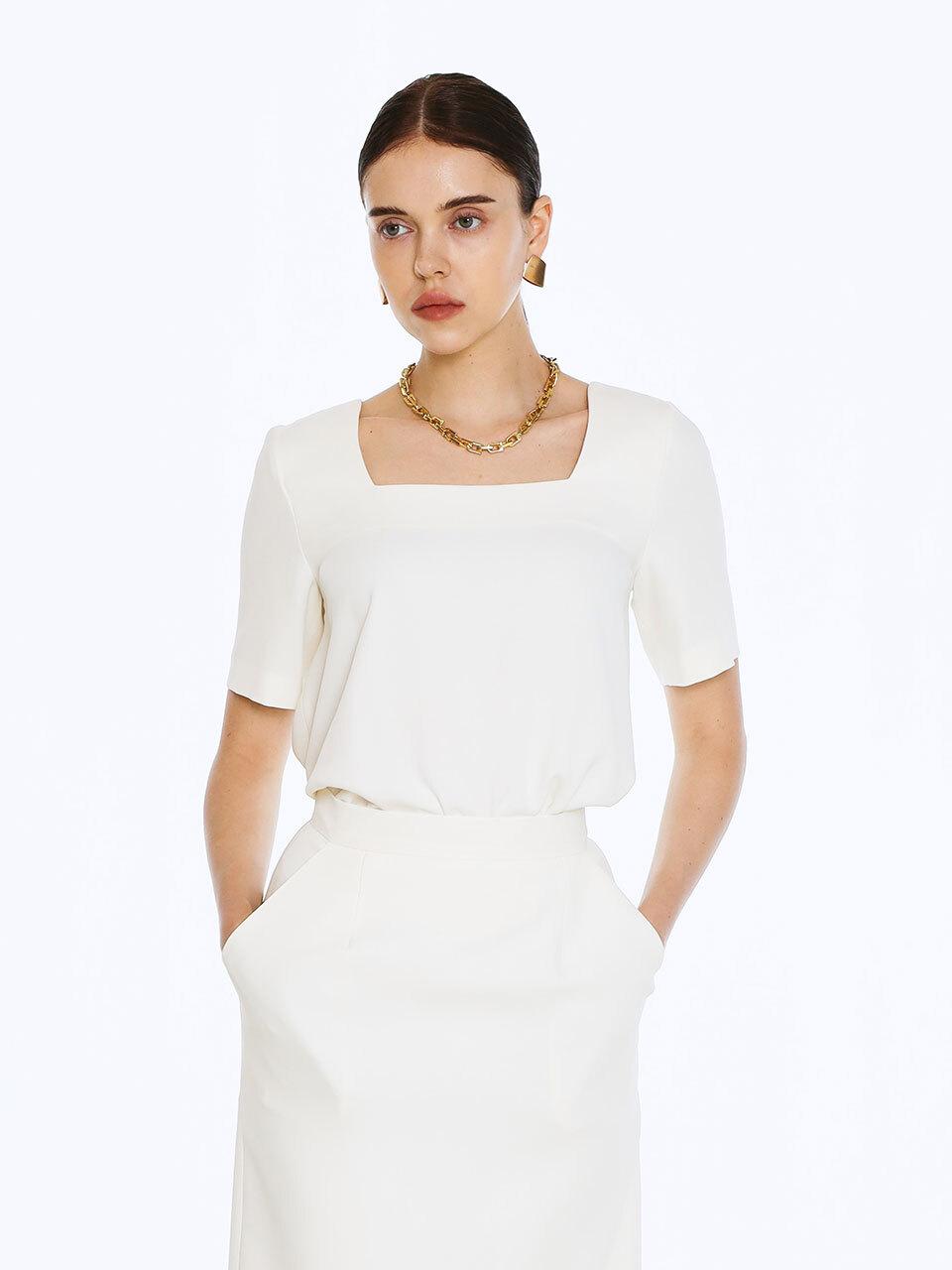 YGBM Modern Sensation Square Blouse (YB208-WBF01)