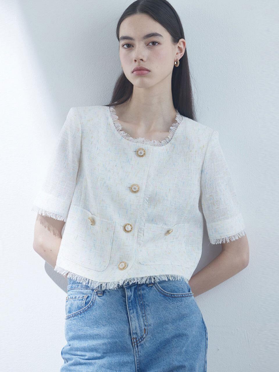 YGBM Twinkle Tweed Blazer (Y11YJU001)