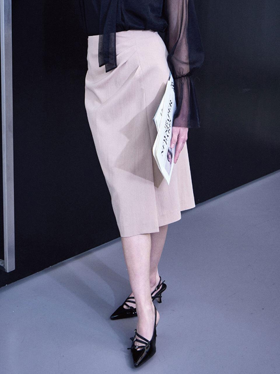 YGBM Unbalanced Drape Skirt (Y21YPK031)