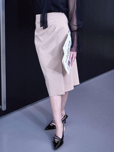 YGBM Unbalanced Drape Skirt (Y21YPK031)