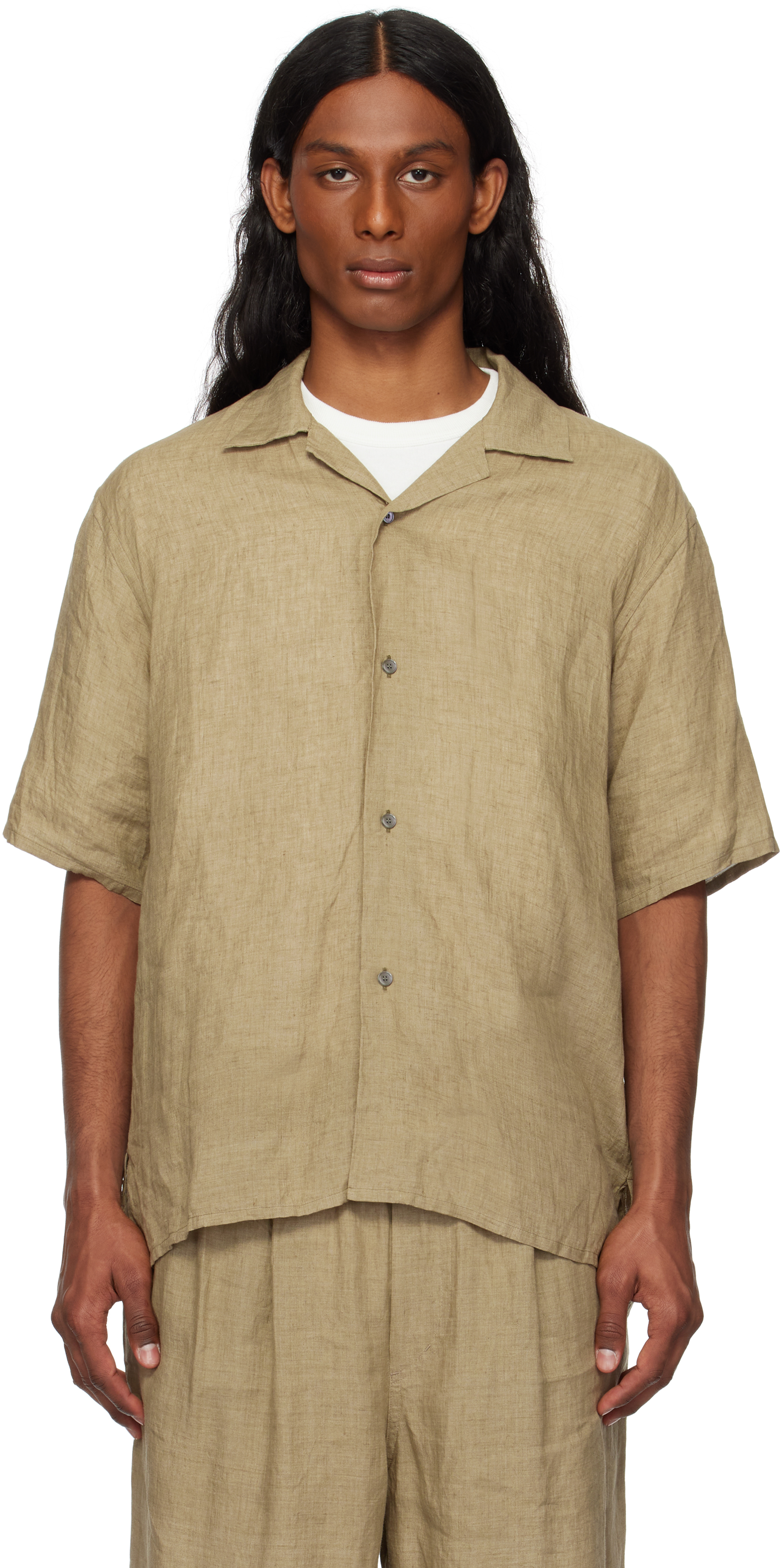 YLÈVE - Navy European Linen Silk Basque Knit Sweater