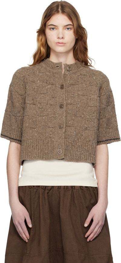 YMC YMC Brown Kwai Knit Cardigan