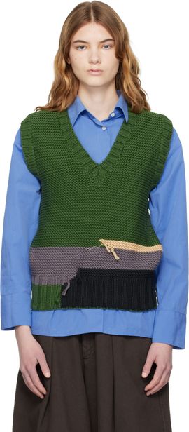 YMC YMC Green Heidi Sweater Vest