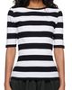 YMC YMC White & Black Striped T-shirt - 1