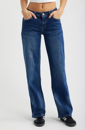 YMI YMI Brittany Butterfly Pocket Low Rise Wide Leg Jeans
