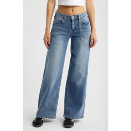 YMI YMI Joey Chain Detail High Waist Wide Leg Jeans