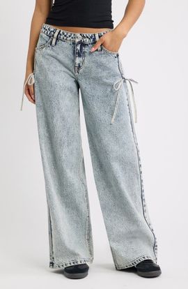 YMI YMI Side Cinch Bow Wide Leg Jeans