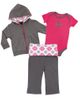 Yoga Sprout Yoga Sprout Cotton Hoodie, Bodysuit or Tee Top, and Pant - 1