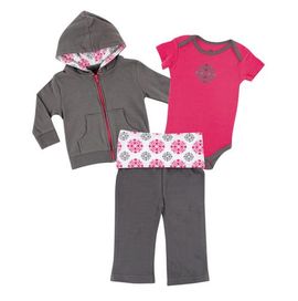 Yoga Sprout Yoga Sprout Cotton Hoodie, Bodysuit or Tee Top, and Pant