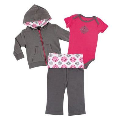 Yoga Sprout Yoga Sprout Cotton Hoodie, Bodysuit or Tee Top, and Pant