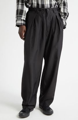 Yohji Yamamoto Yohji Yamamoto 1-Tuck Pleated Silk Pants