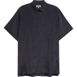 Yohji Yamamoto Yohji Yamamoto Big Short Sleeve Cupro Taffeta Button-Up Shirt
