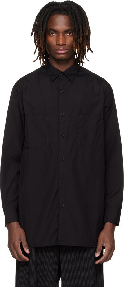 YOHJI YAMAMOTO YOHJI YAMAMOTO Black Big Standard Chain Stitch Shirt