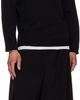 YOHJI YAMAMOTO YOHJI YAMAMOTO Black Cotton Cashmere Round Neck PO Knit Sweater - 4