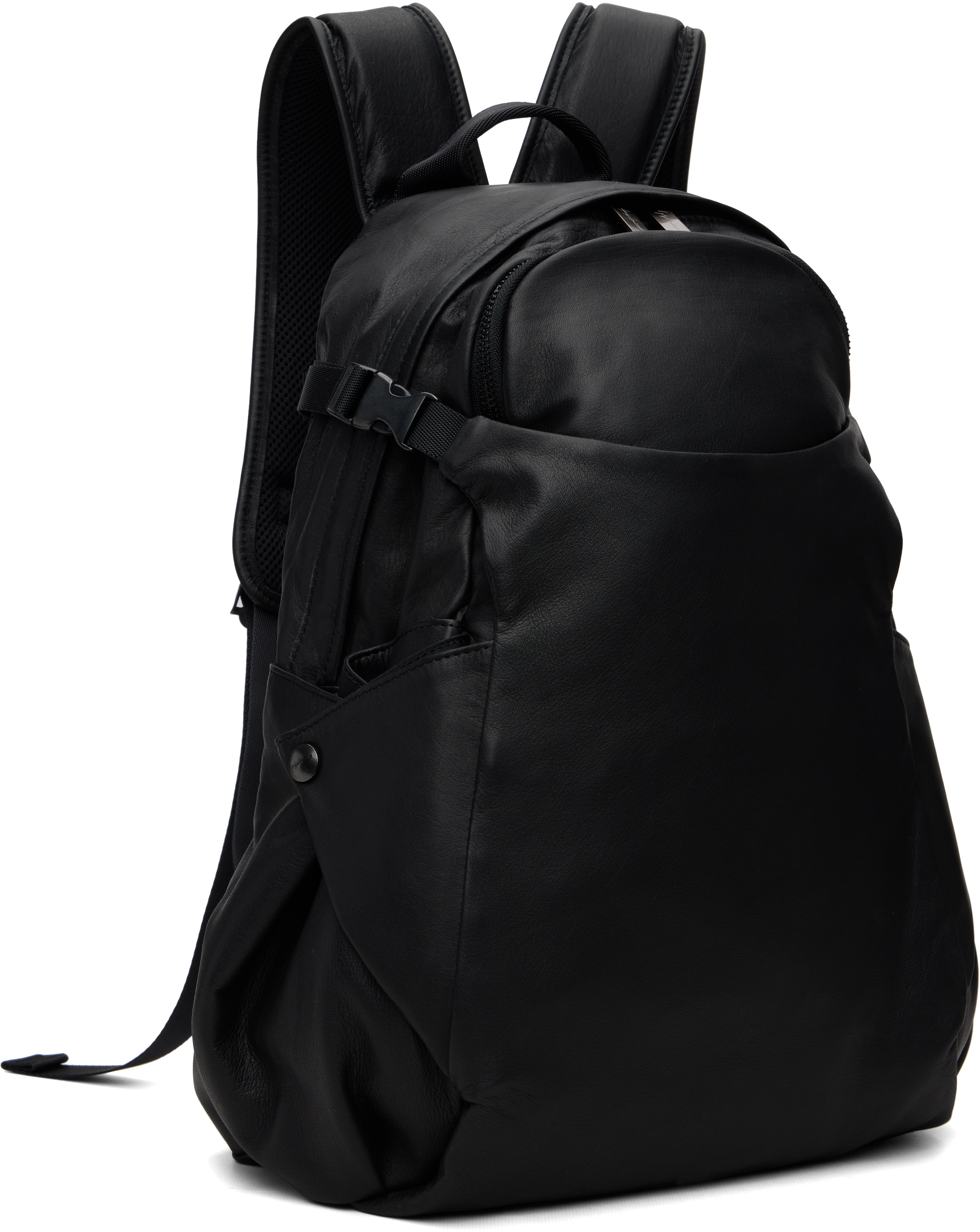 YOHJI YAMAMOTO - Black Leather Backpack