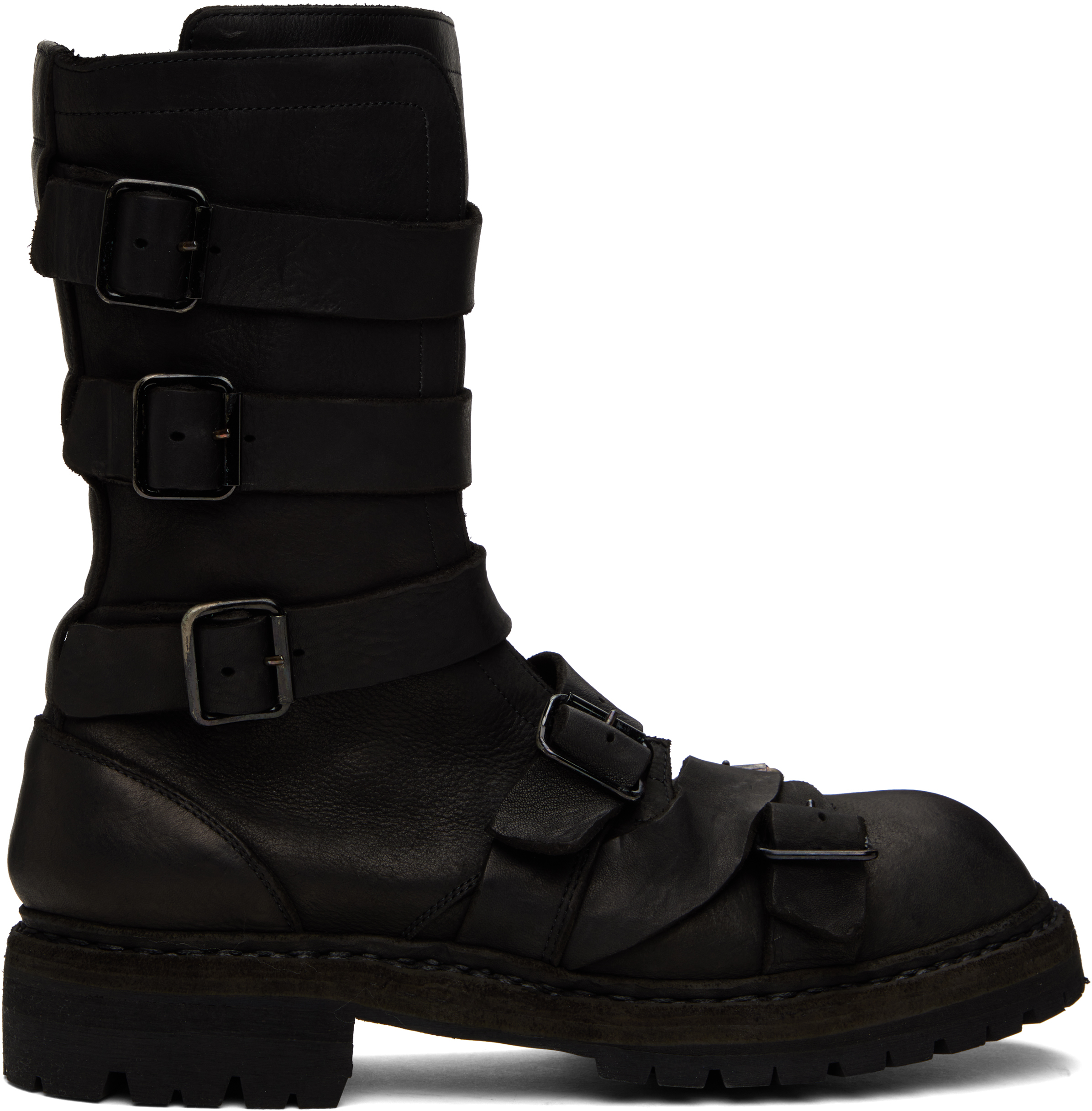 YOHJI YAMAMOTO - Black Leather Big Daddy Boots