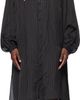 YOHJI YAMAMOTO YOHJI YAMAMOTO Black Message Scarf Shirt - 1