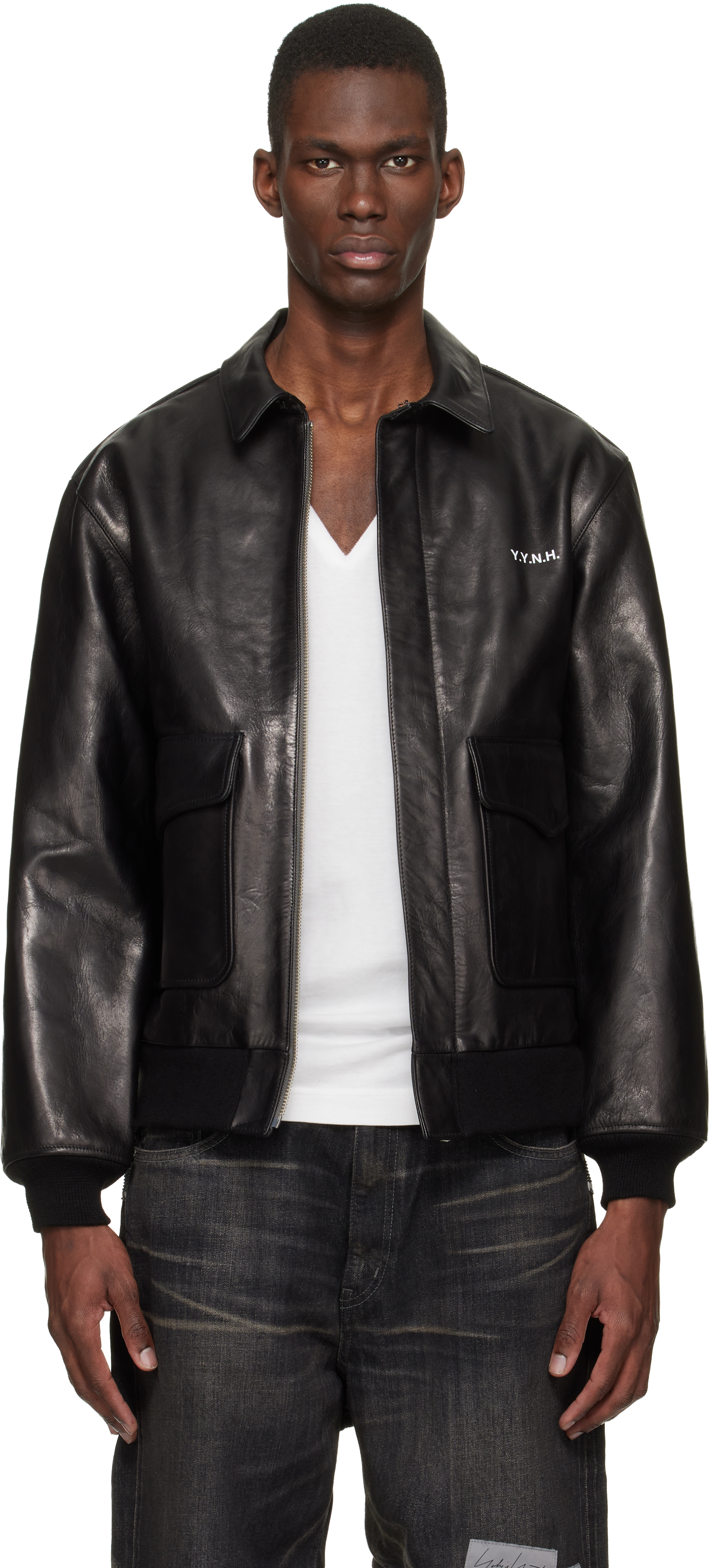 YOHJI YAMAMOTO - Black Neighborhood Edition Leather Jacket