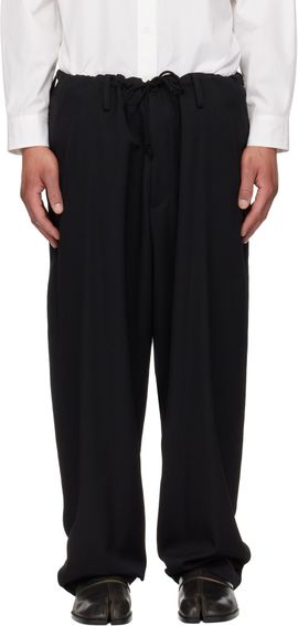 YOHJI YAMAMOTO YOHJI YAMAMOTO Black New Standard String Trousers