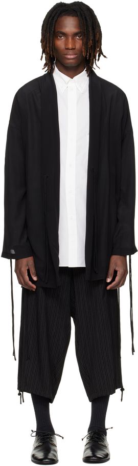 YOHJI YAMAMOTO YOHJI YAMAMOTO Black Silk Jacket