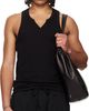 YOHJI YAMAMOTO YOHJI YAMAMOTO Black Single Jersey V Neck Tank Top - 1