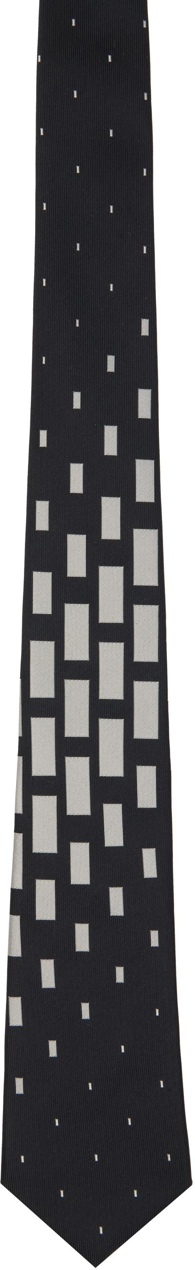 YOHJI YAMAMOTO YOHJI YAMAMOTO Black Square Pattern JQ Derby Tie