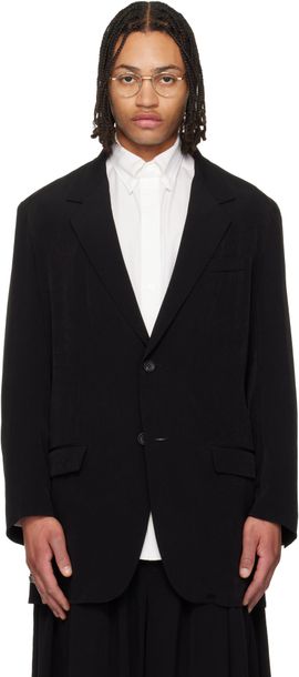 YOHJI YAMAMOTO YOHJI YAMAMOTO Black TA Tuxedo 2 Buttons Blazer