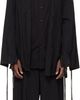 YOHJI YAMAMOTO YOHJI YAMAMOTO Black Thin Stripe Jacket - 1