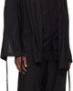 YOHJI YAMAMOTO YOHJI YAMAMOTO Black Thin Stripe Jacket - 4