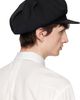 YOHJI YAMAMOTO YOHJI YAMAMOTO Black Wool Gabardine Tuck Casquette Cap - 3