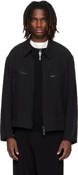 YOHJI YAMAMOTO YOHJI YAMAMOTO Black Zip Blouson Jacket