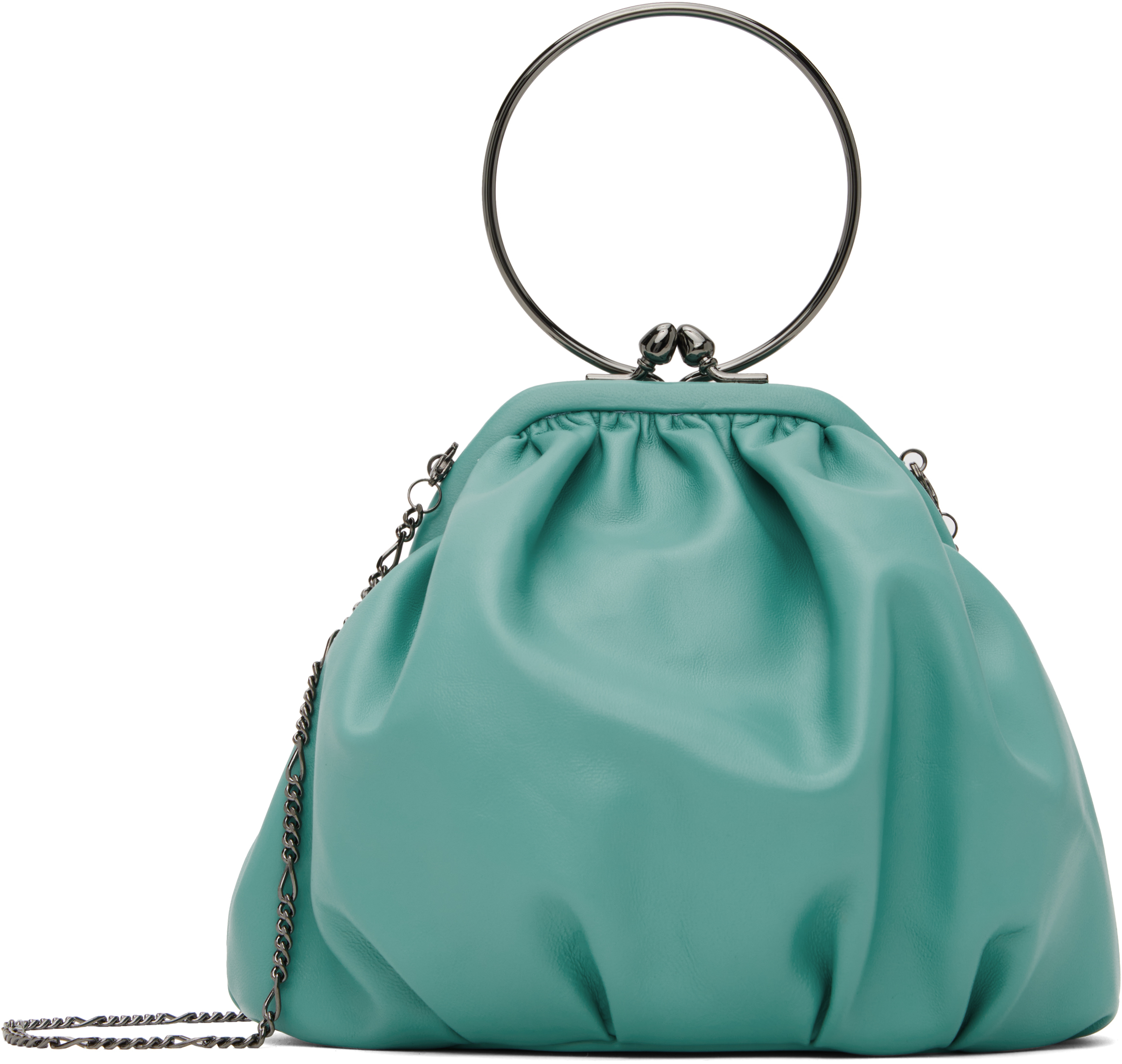 YOHJI YAMAMOTO - Blue Clasp Drape Bag