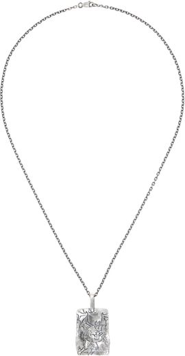 YOHJI YAMAMOTO YOHJI YAMAMOTO Devil Plate Pendant Necklace