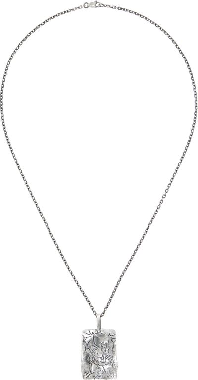 YOHJI YAMAMOTO YOHJI YAMAMOTO Devil Plate Pendant Necklace