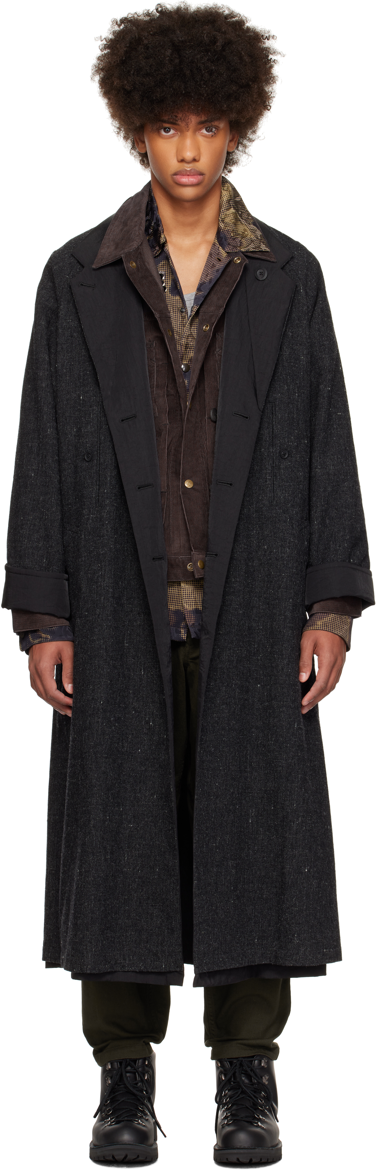 YOHJI YAMAMOTO - Gray I-Raglan Reversible Coat