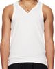 YOHJI YAMAMOTO YOHJI YAMAMOTO Off-White Single Jersey V Neck Tank Top - 1