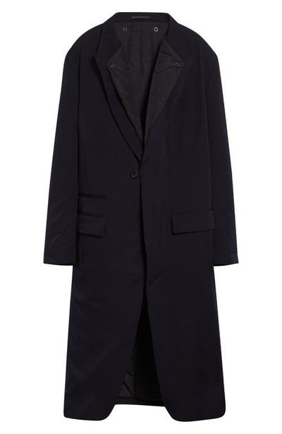 Yohji Yamamoto Yohji Yamamoto Water Repellent One-Button Jacket with Detachable Liner