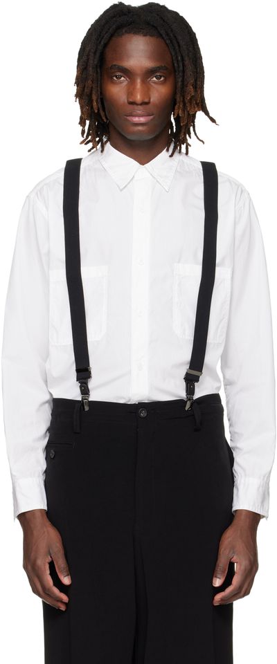 YOHJI YAMAMOTO YOHJI YAMAMOTO White Big Standard Chain Stitch Shirt