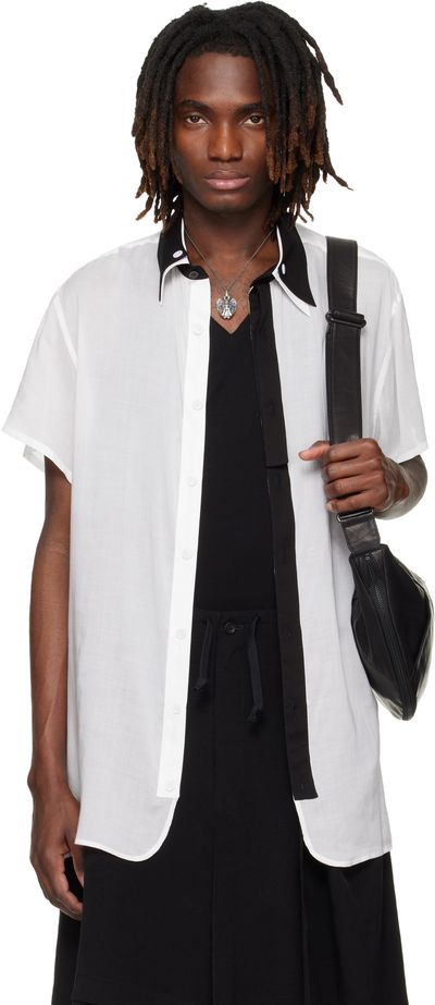 YOHJI YAMAMOTO YOHJI YAMAMOTO White Double Collar B Shirt