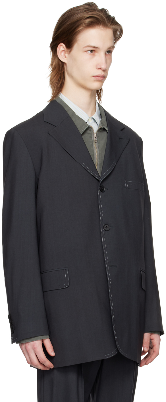 YOKE - Black Contrast Stitch Blazer