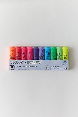 Yoobi Yoobi X Peanuts Mini Highlighter Marker Set at Urban Outfitters