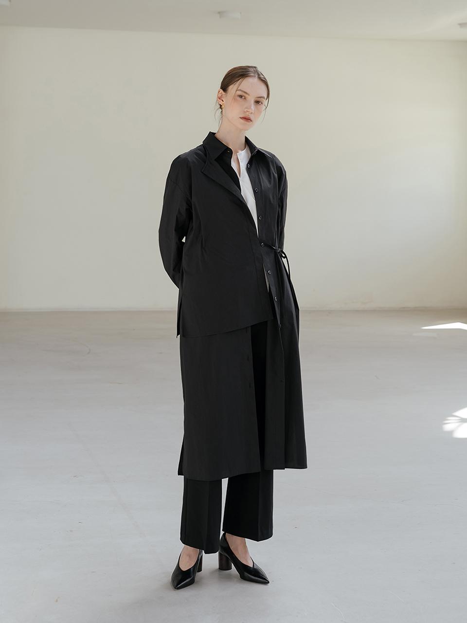 YOUNESS Double Panels Shirtdress BK