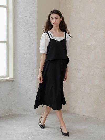 YOUNESS Flap Layering Dress