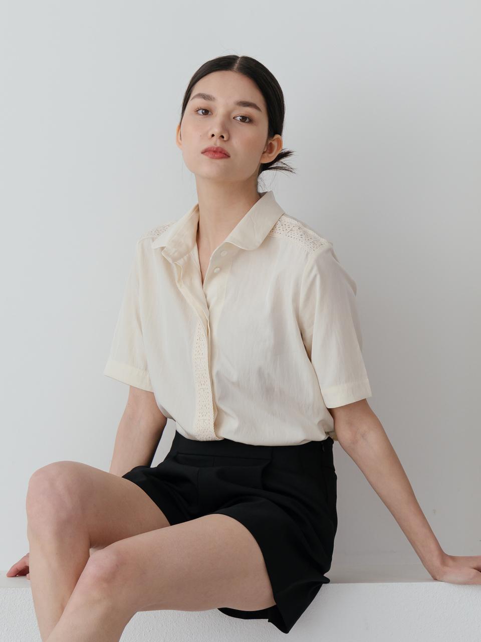 YOUNESS Mona Lace Line Shirt