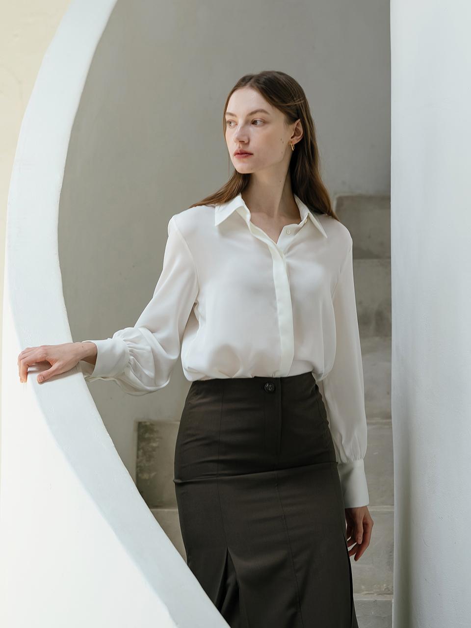 YOUNESS Silky Basic Blouse